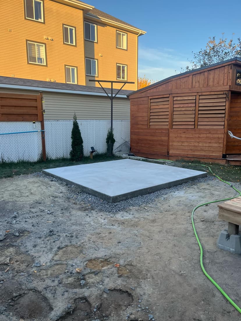 Concrete spa slab
