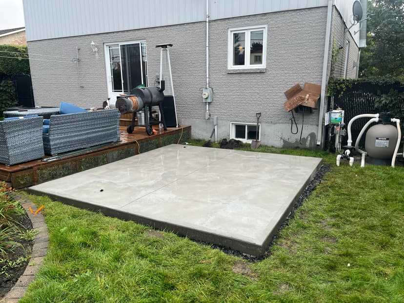 Concrete spa slab