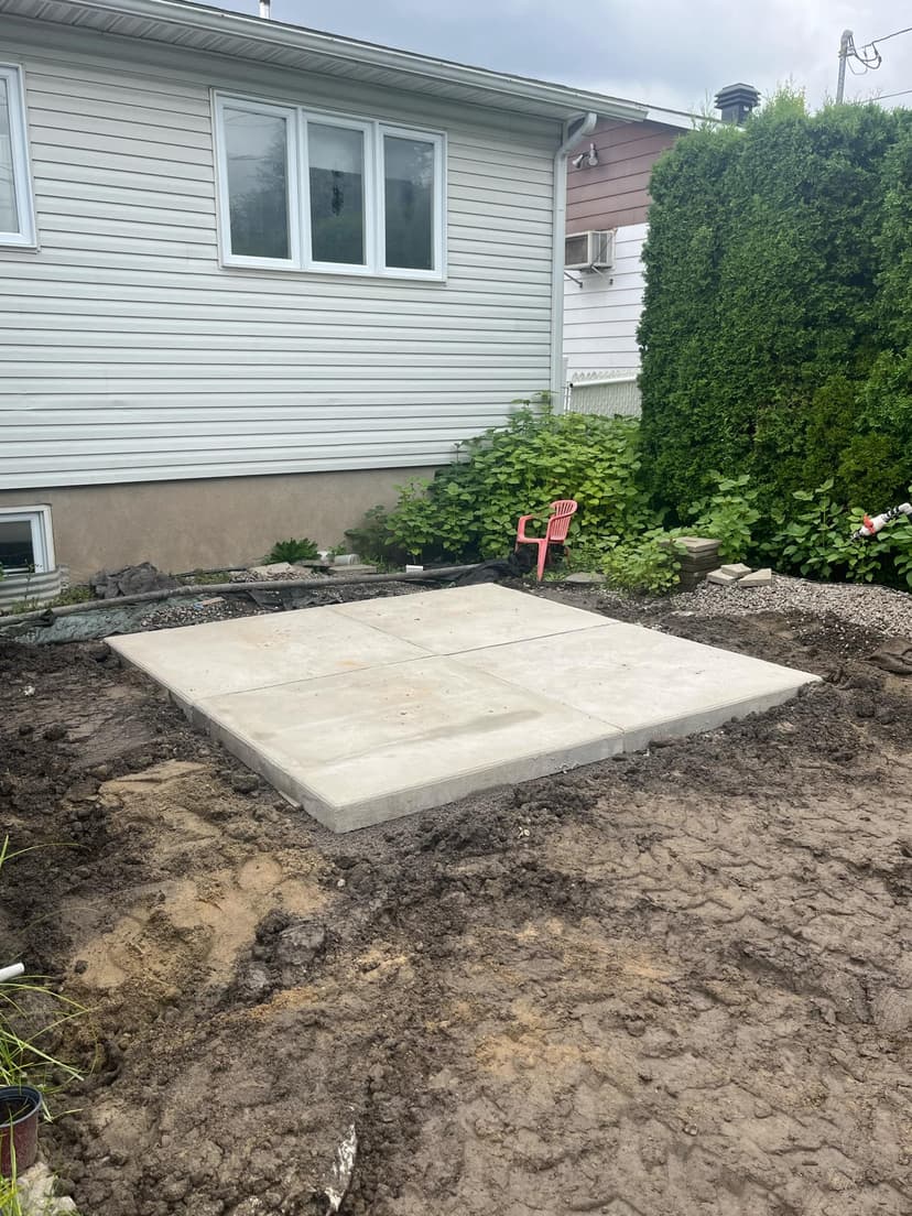 Concrete spa slab