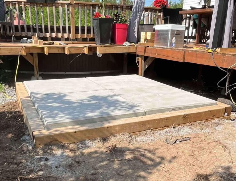 Concrete spa slab